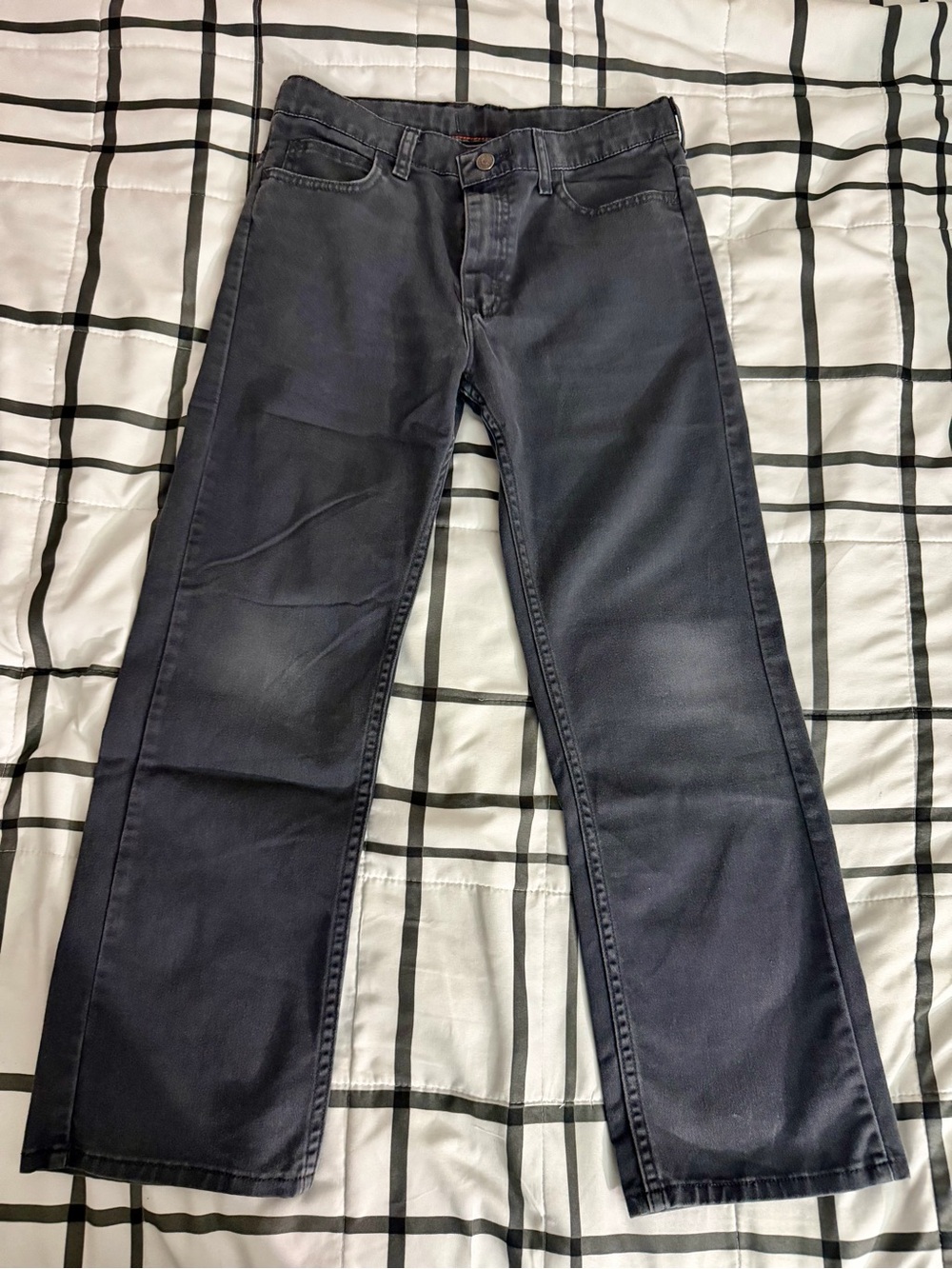 Wrangler Kids Straight-Leg Jeans in Charcoal